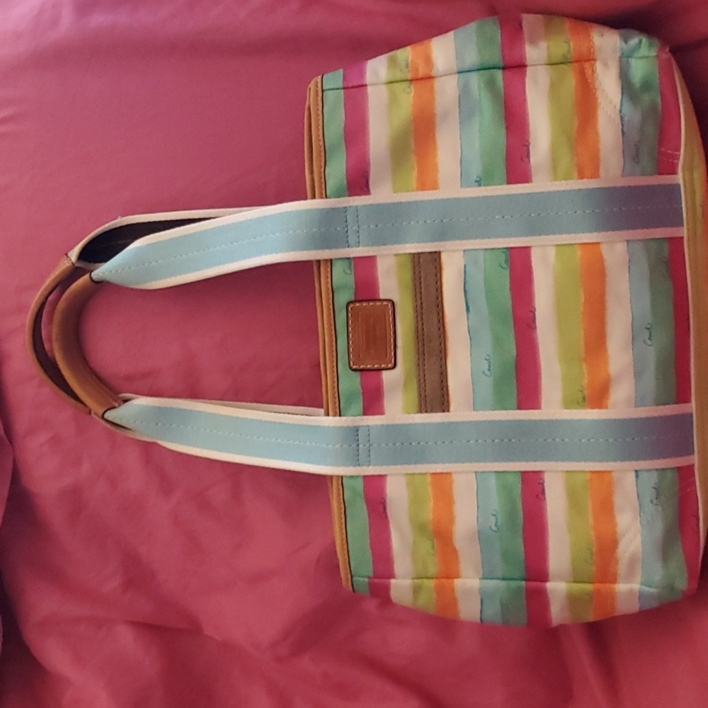 AUTHENTIC COACH BAG(STRIPED)